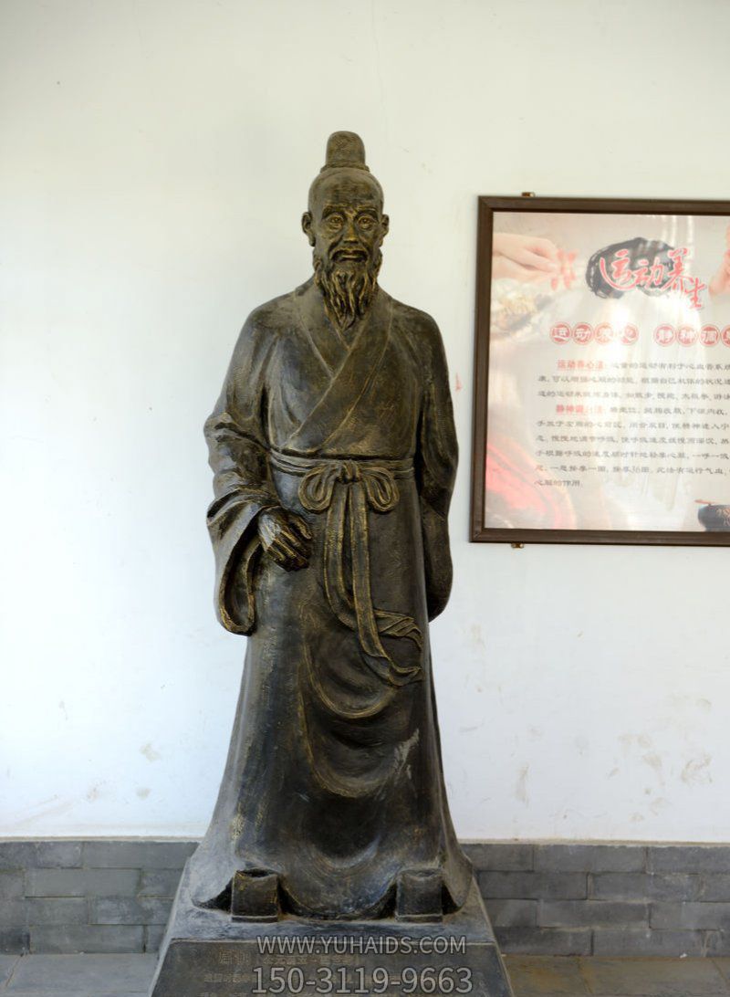 扁鹊古代医学名人铜雕扁鹊雕塑
