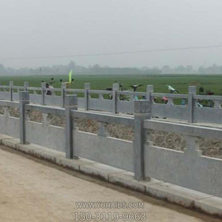 河道公园青石栏杆 护栏雕塑