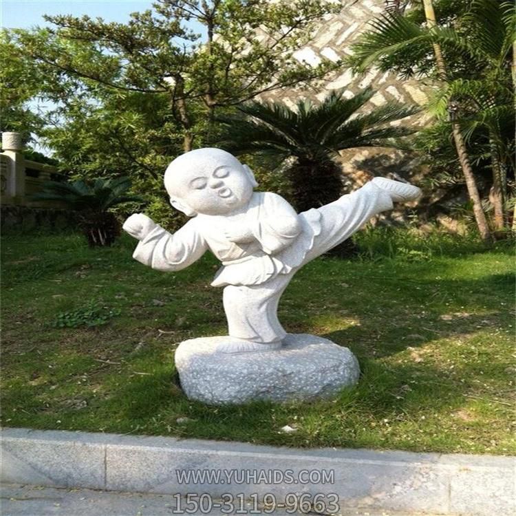 大理石石雕户外景观园林小沙弥雕塑摆件