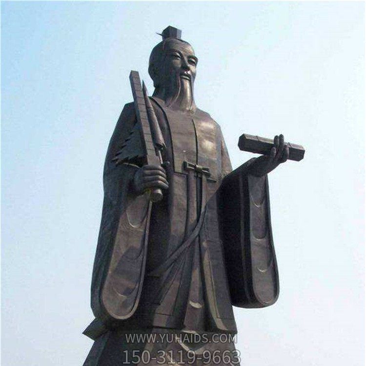 古代名人景观玻璃钢仿铜人物雕塑