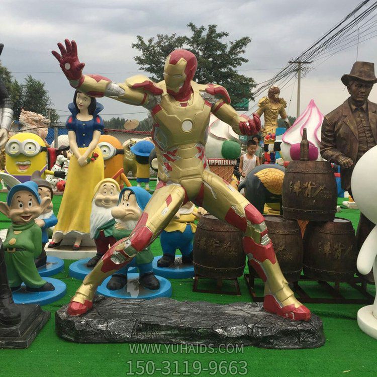 玻璃钢卡通动漫变形金刚人物雕塑