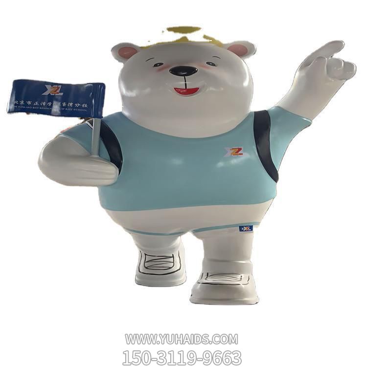 商场店铺玻璃钢卡通小熊雕塑