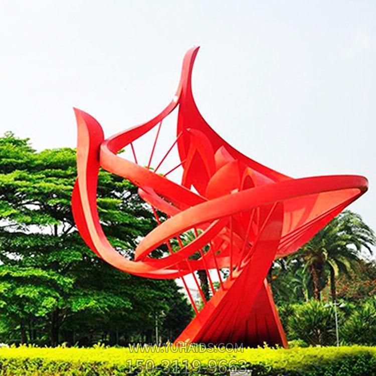 大型校园广场摆放异形抽象不锈钢雕塑