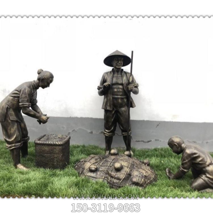 民俗玻璃钢仿铜户外园林景观情景小品雕塑