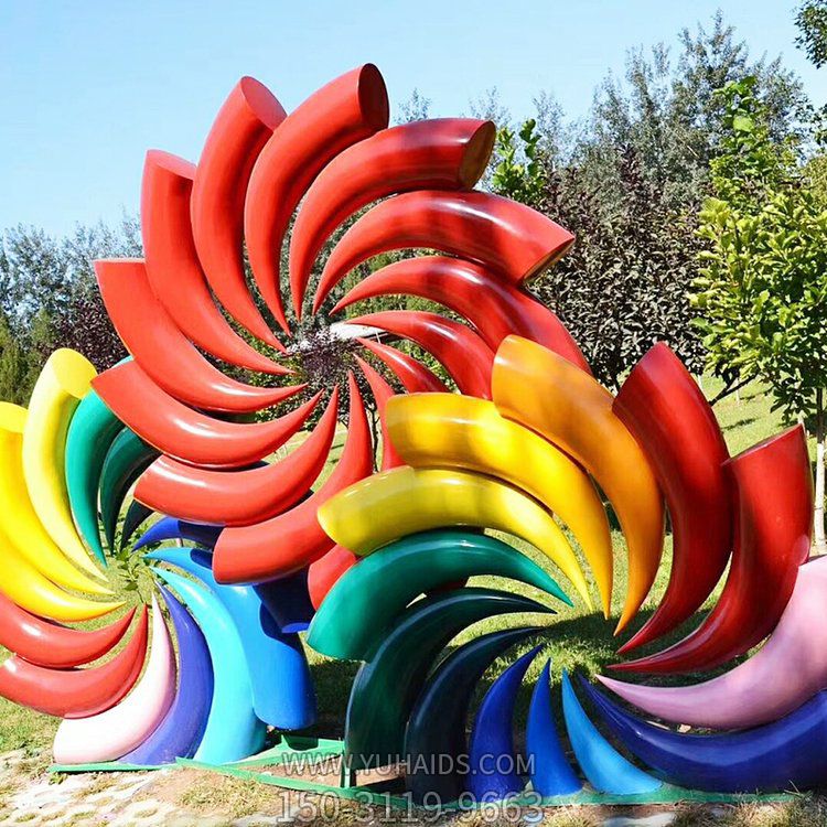 彩虹花玻璃钢公园装饰景观雕塑