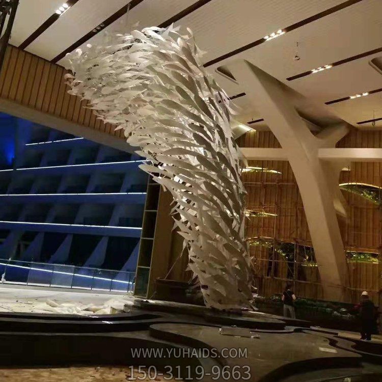 商场酒店室内大堂装饰玻璃钢鱼群景观摆件雕塑