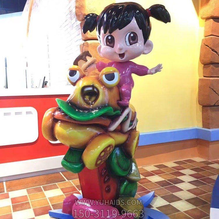 幼儿园玻璃钢卡通创意彩绘人物雕塑