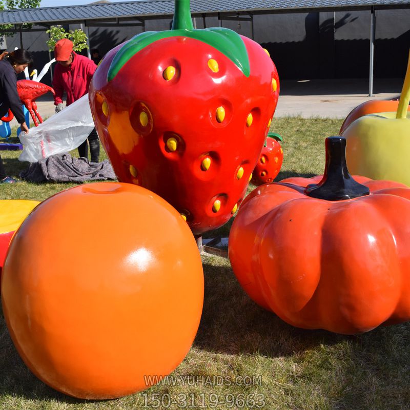 大型仿真水果模型园林景观美陈玻璃钢雕塑户外摆件