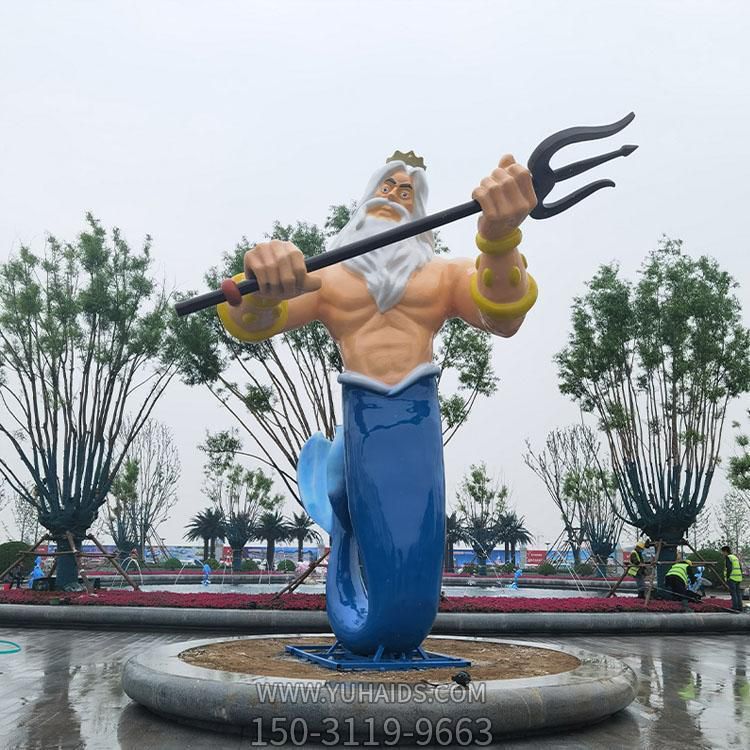 玻璃钢雕塑定制商场美陈网红公仔 卡通户外园林人物动物公仔摆件