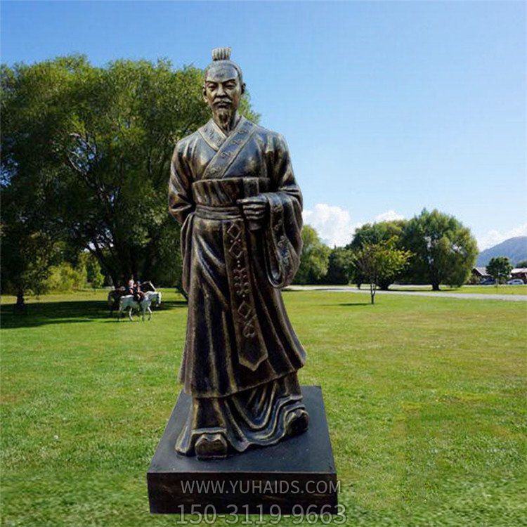 铜雕校园古代名人景观摆件雕塑