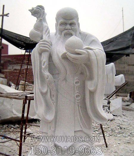 大理石石雕老寿星户外广场福禄寿雕塑
