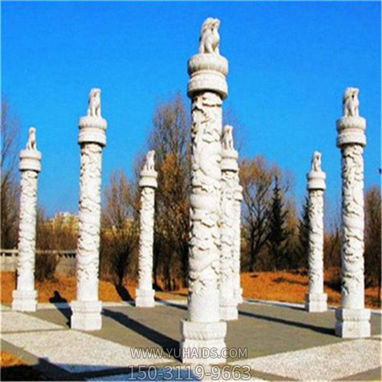 大理石汉白玉浮雕龙柱广场文化华表石柱