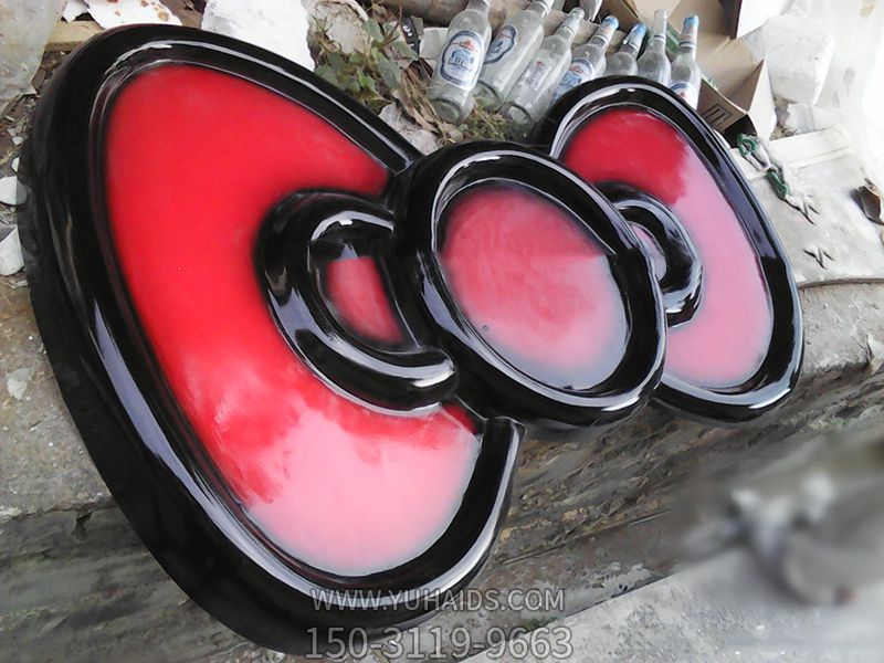 玻璃钢彩绘饭店蝴蝶雕塑