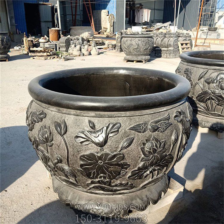 水缸，石刻水缸雕塑