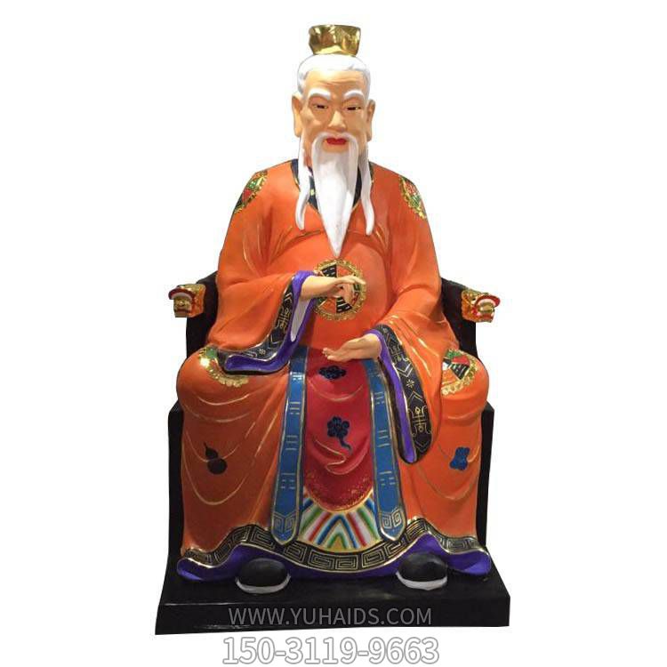 寺庙供奉佛像玻璃钢喷金烤漆菩萨雕塑