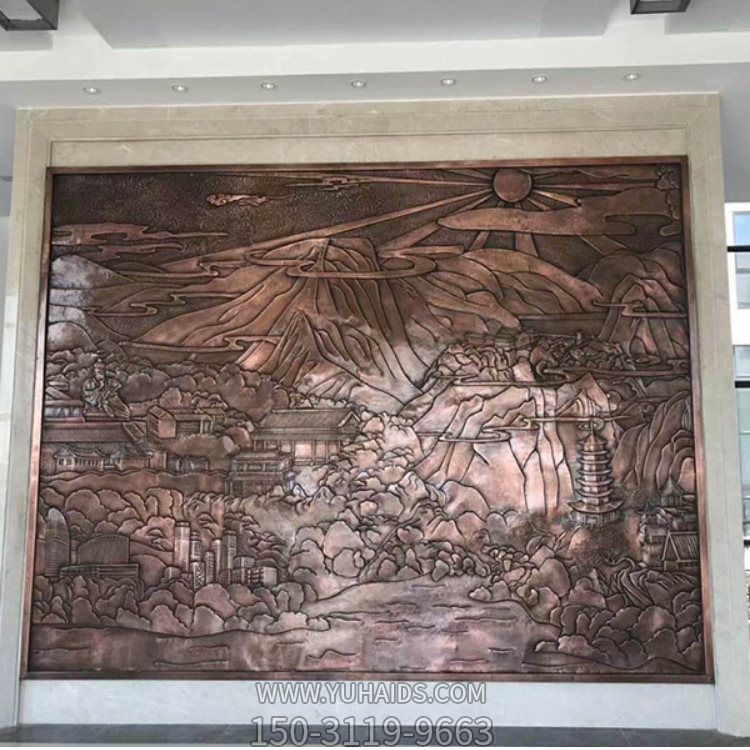 校园室内浮雕大型铜壁画雕塑