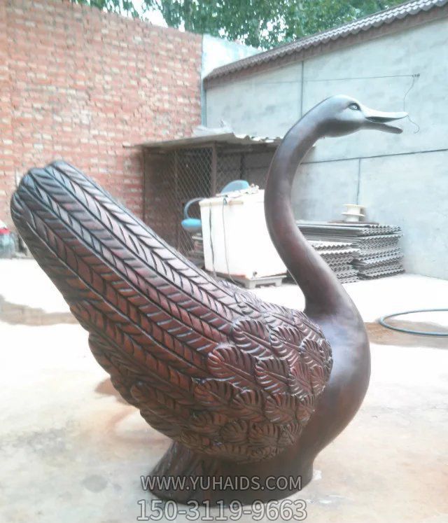 户外不锈钢喷漆烤漆切面工艺天鹅雕塑