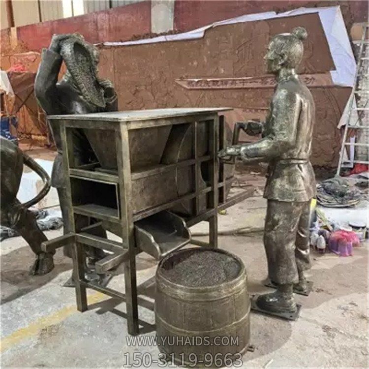 玻璃钢仿铜园林大型创意景观摆件雕塑