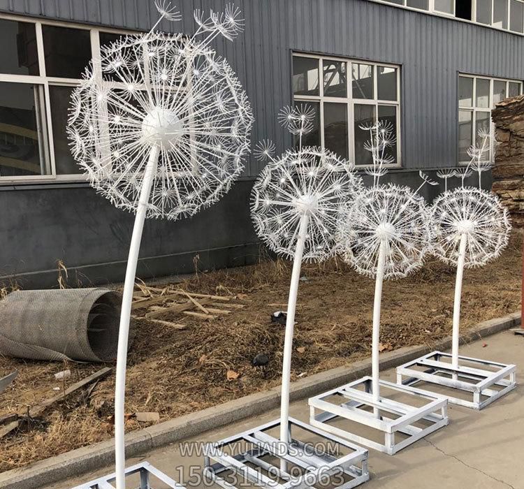 学校操场镂空不锈钢蒲公英城市雕塑