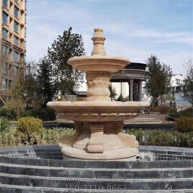 小区园林大理石欧式浮雕流水喷泉雕塑