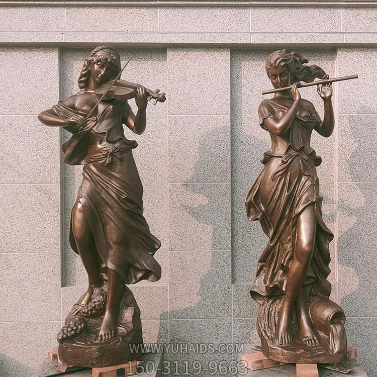 铜雕户外园林西方人物景观雕塑