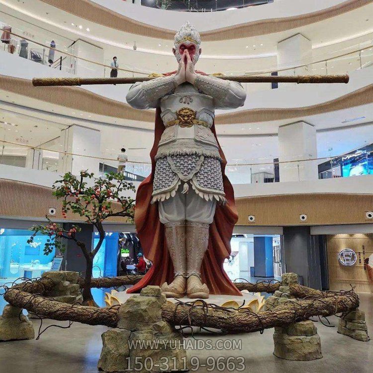 商场室内动物人物景观孙悟空雕塑