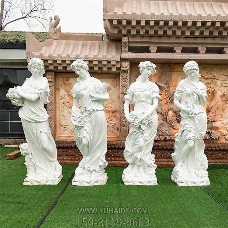 汉白玉石雕美女，西方美女雕像雕塑