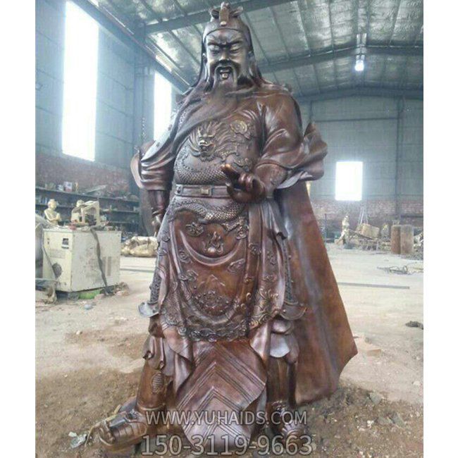 立式大型寺庙景观武财神关公雕塑
