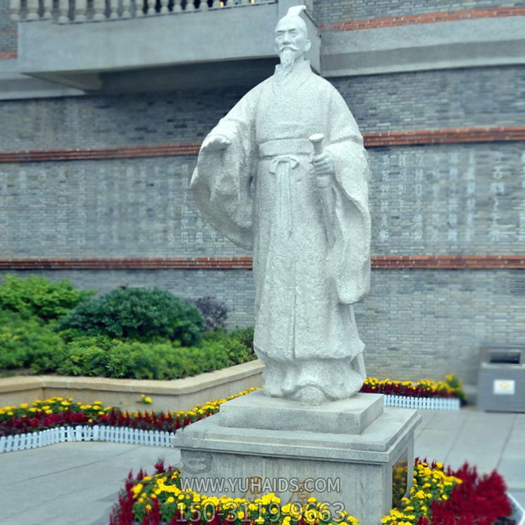 园林景区汉白玉战国时期政治家屈原石雕像雕塑