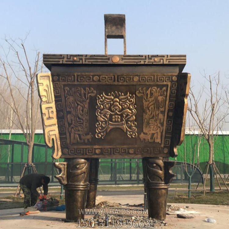 户外园林景观大型铜鼎雕塑
