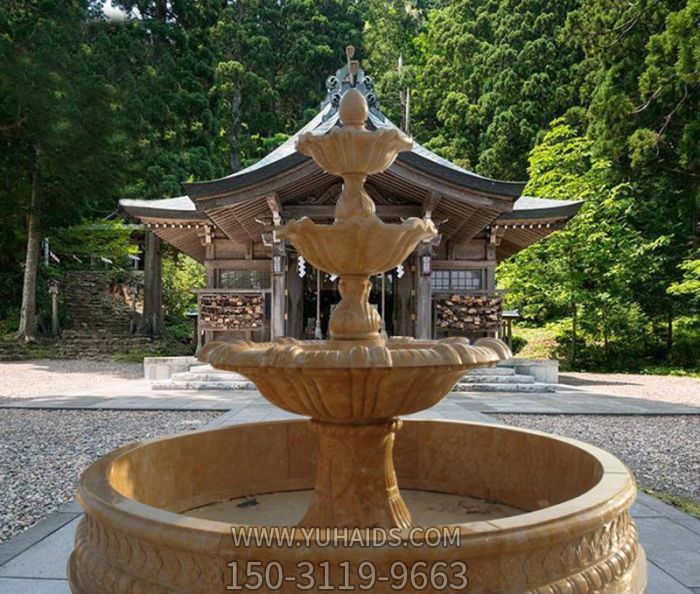 三层喷泉公园石雕雕塑