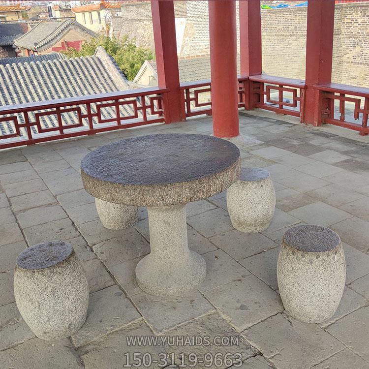 户外公园大理石石雕石桌石凳雕塑