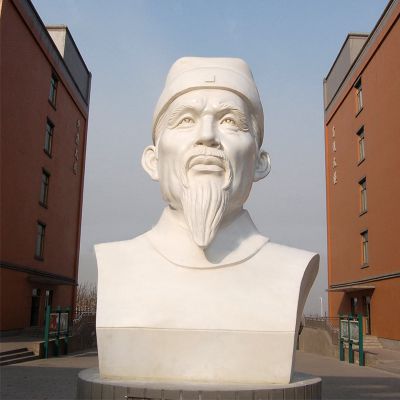 学校校园历史名人唐代著名诗人杜甫石雕头像