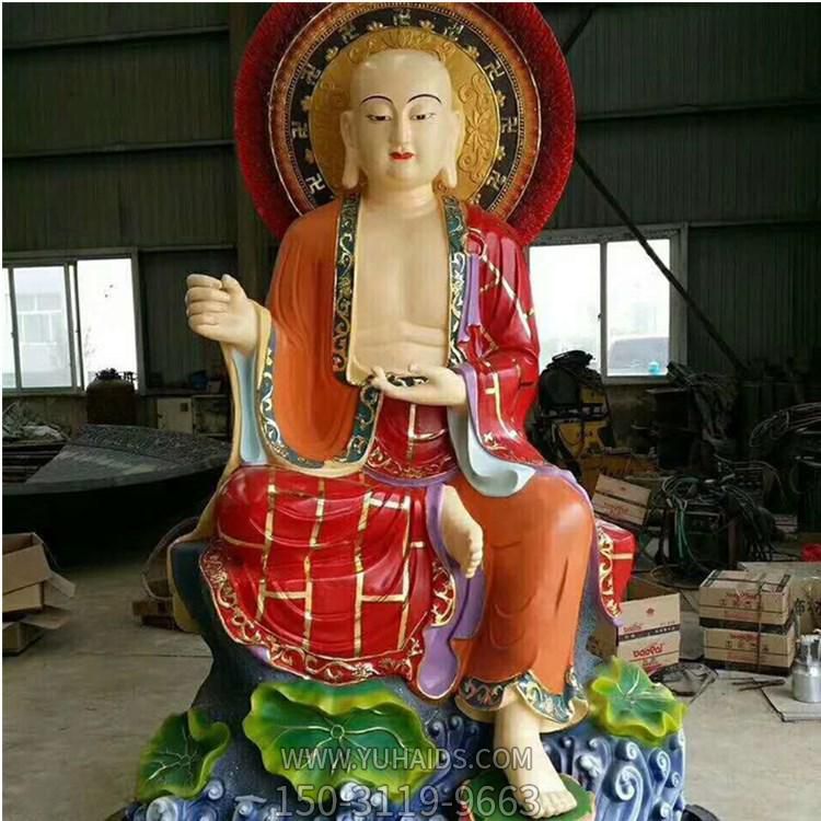 玻璃钢彩绘大型宗教寺庙地藏王雕塑