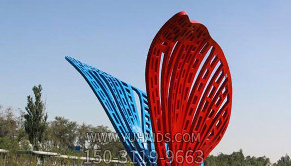 景区玻璃钢浮雕蝴蝶雕塑