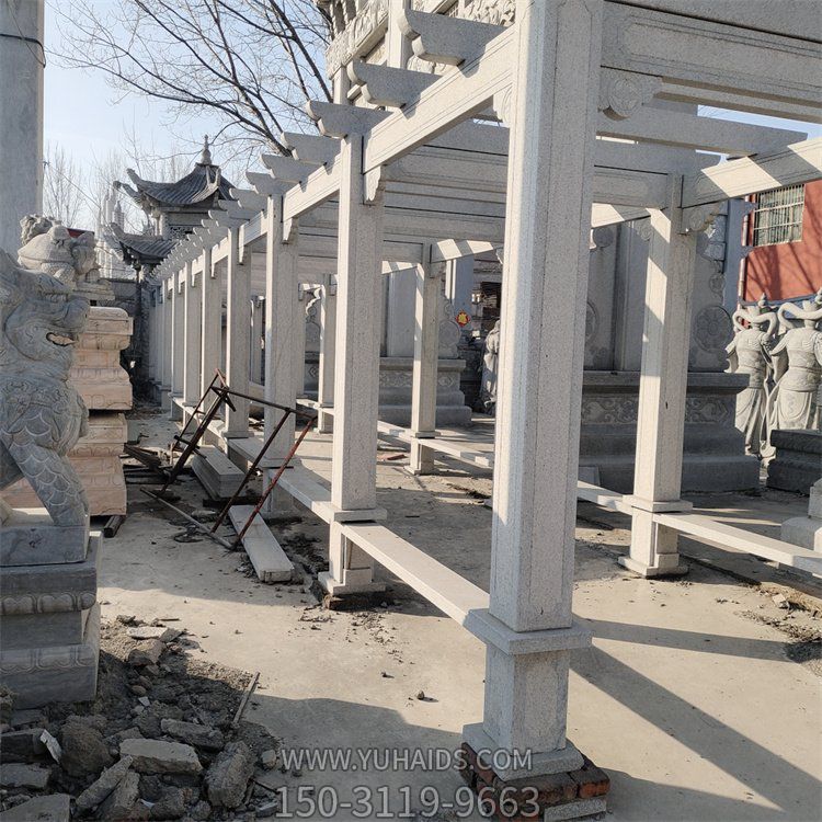 大理石石雕园林公园休息乘凉长廊雕塑