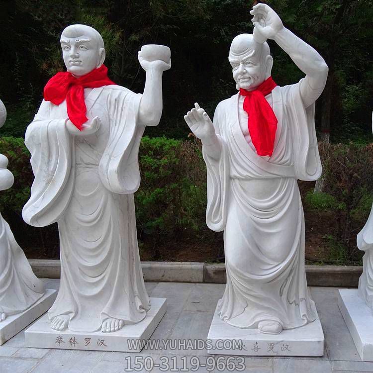 花岗岩大理石石雕十八罗汉雕塑