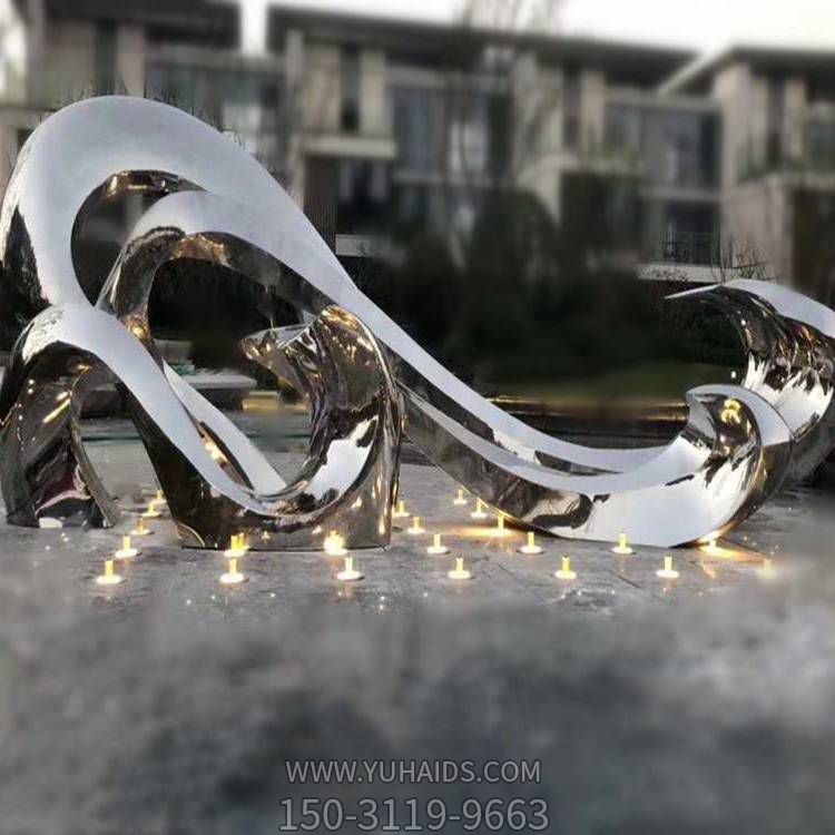 不锈钢镜面园林抽象景观摆件雕塑