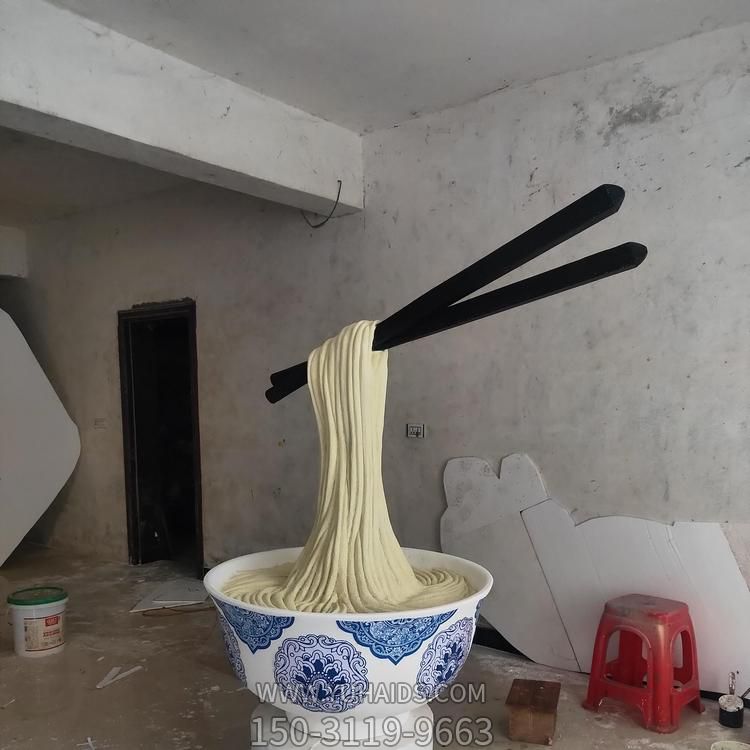 创意户外园林景观拉面雕塑