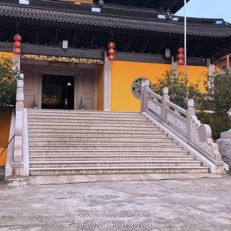 寺院楼梯台阶大理石防护栏杆雕塑