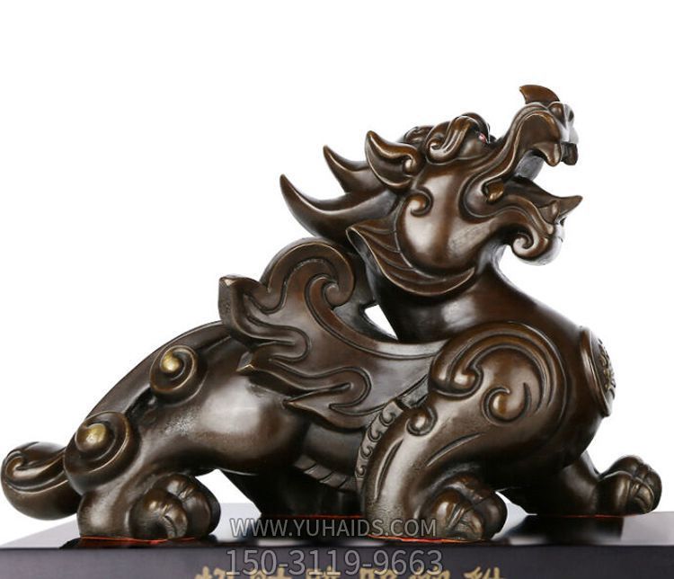 玻璃钢招财神兽室内商厦貔貅雕塑