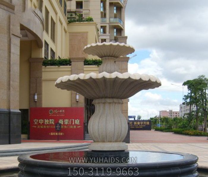 商业街边摆放欧式喷泉大理石雕雕塑