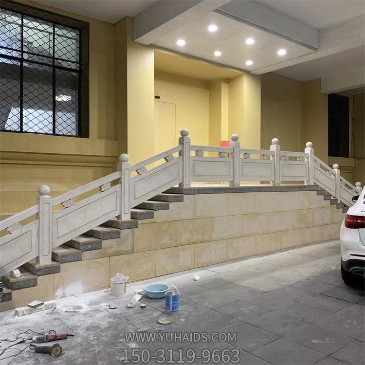 园林室内大理石石雕园林景观扶手护栏雕塑