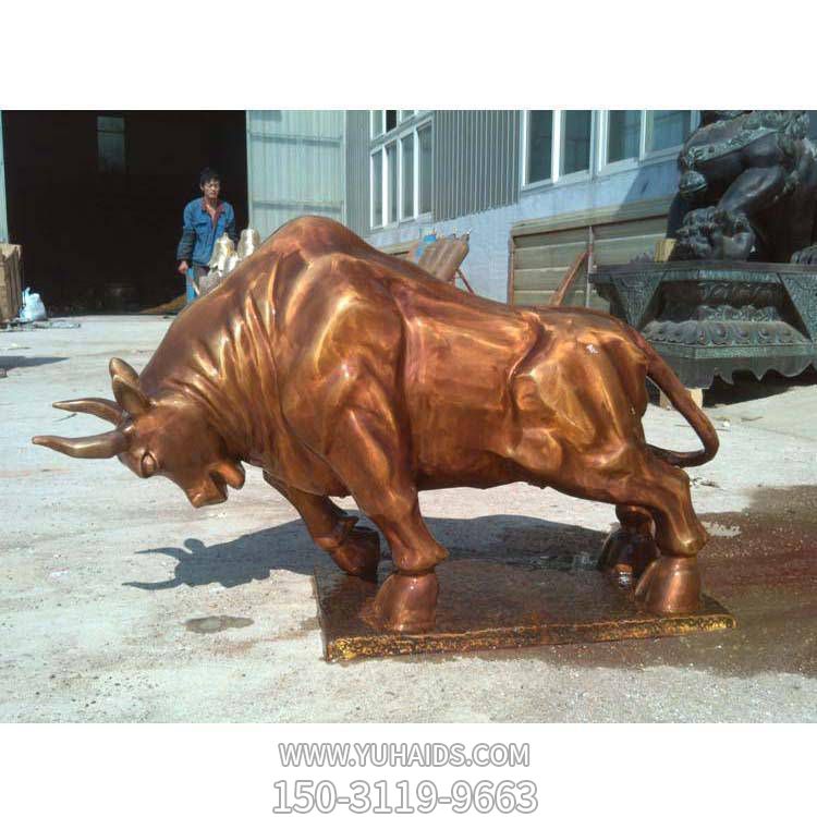 大型铜雕户外园林景观华尔街牛雕塑