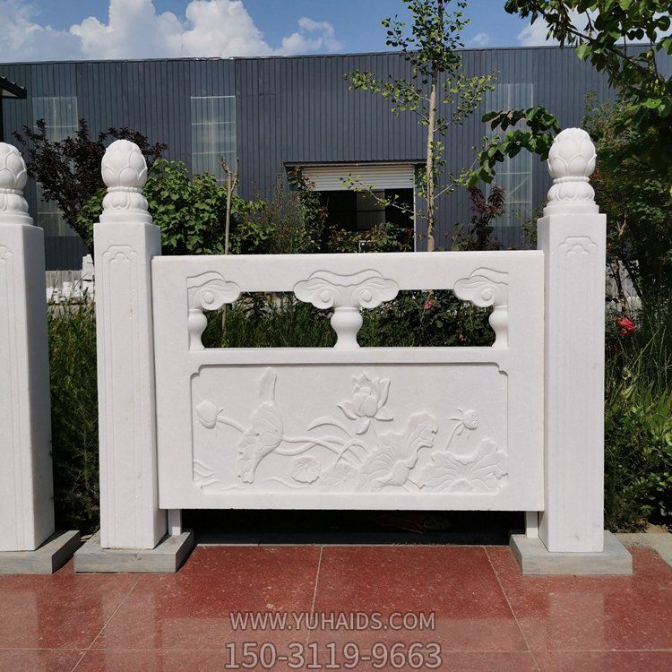 户外景区大理石石雕护栏雕塑