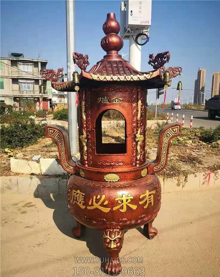 寺院景观化宝焚经铸铜香炉雕塑