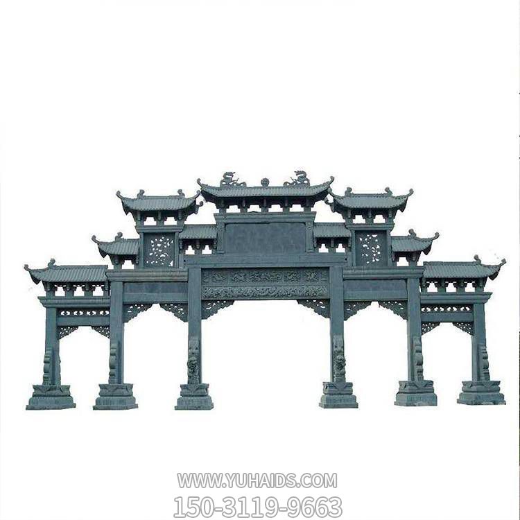 园林景区大型多门牌坊雕塑