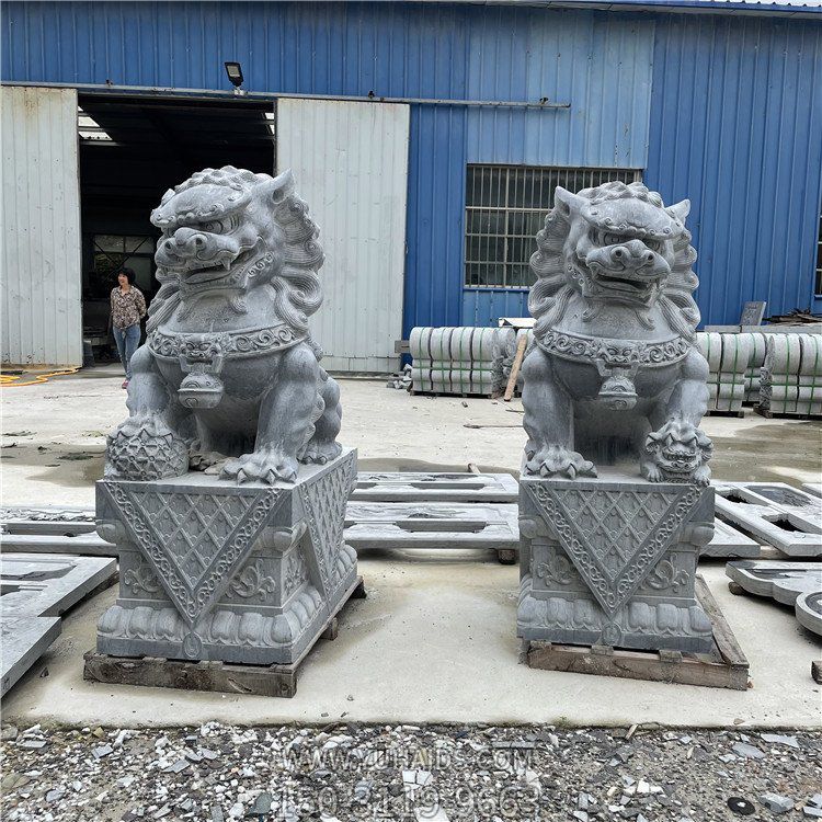 花岗岩石雕狮子，青石天安门狮子雕塑