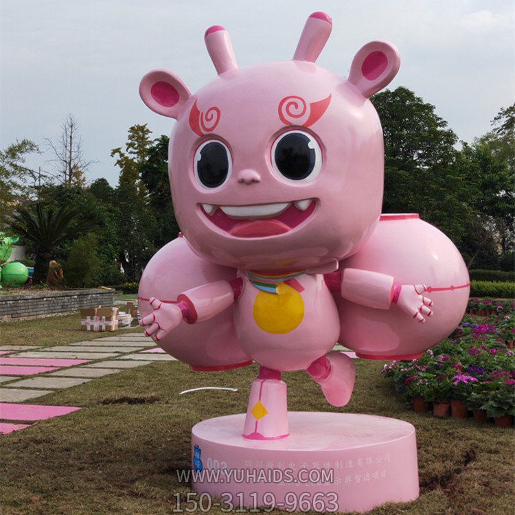 玻璃钢彩绘卡通吉祥物户外园林摆件雕塑