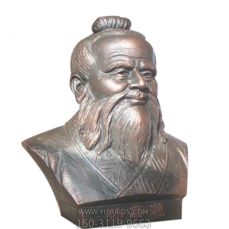 铸铜古代名人孙思邈胸像医院景观雕塑